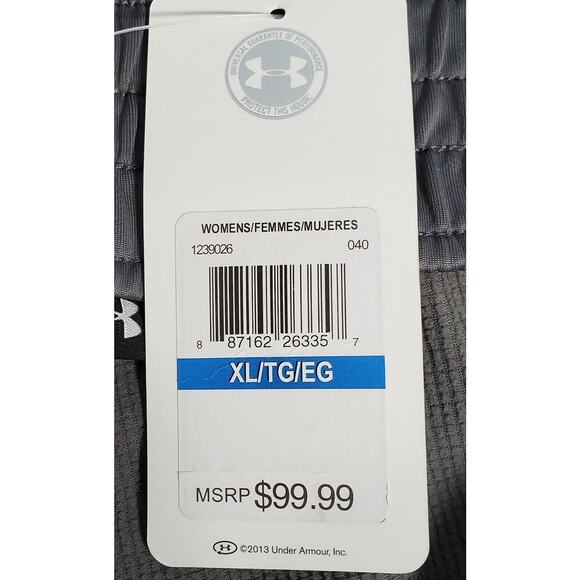 $99.99 UNDER ARMOUR COLDGEAR PANTS GRAY 1239026 040 WOMEN'S SIZE XL NWT - Picture 6 of 6